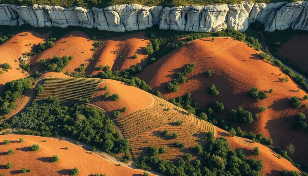 Geologie und Böden des Weinanbaugebiets