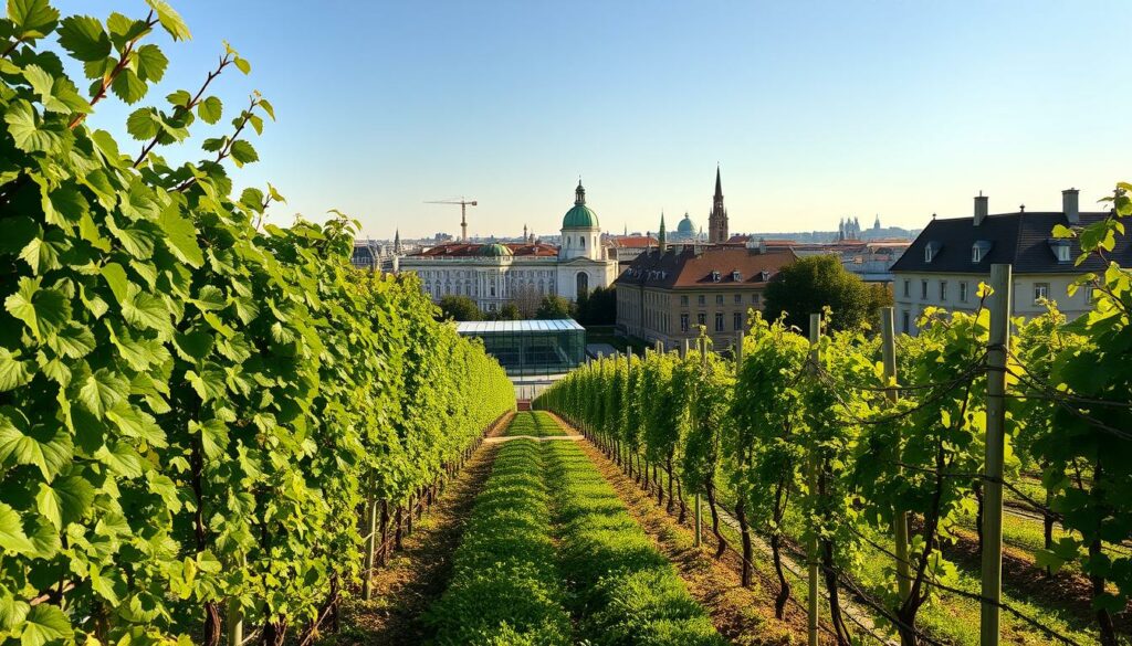 Moderner Weinbau in Wien