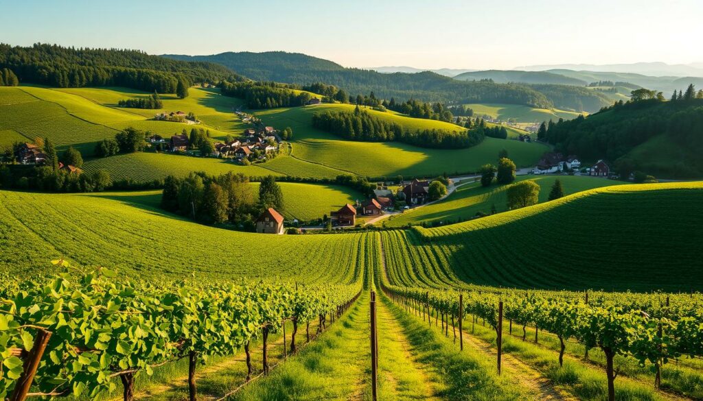 Weinberge und Naturpfade in der Region