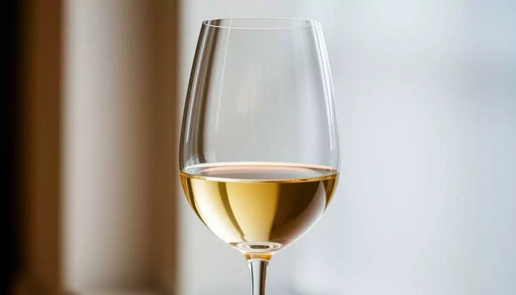 Ein elegantes Weißweinglas mit schlanker Form und einer moderaten Öffnung, das die Frische und Aromen des Weißweins betont. Ein elegantes Weißweinglas mit schlanker Form und einer moderaten Öffnung, das die Frische und Aromen des Weißweins betont.