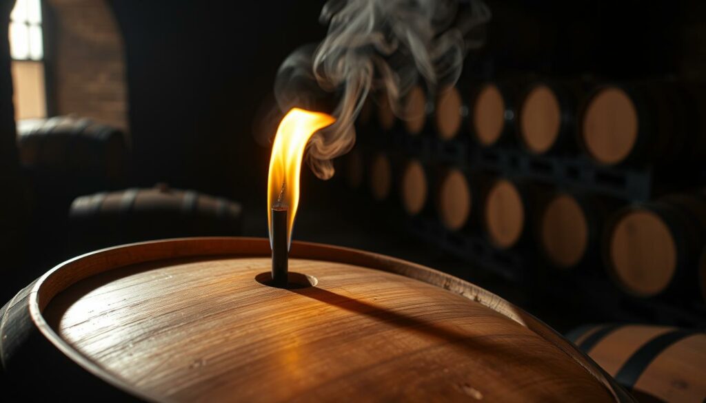 Toasting Prozess bei Holzfässern