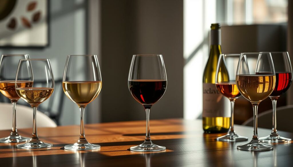Vergleich verschiedener Weintypen