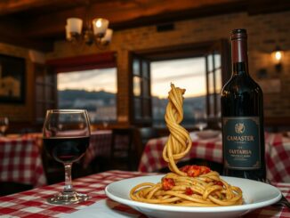 Wein und Pasta