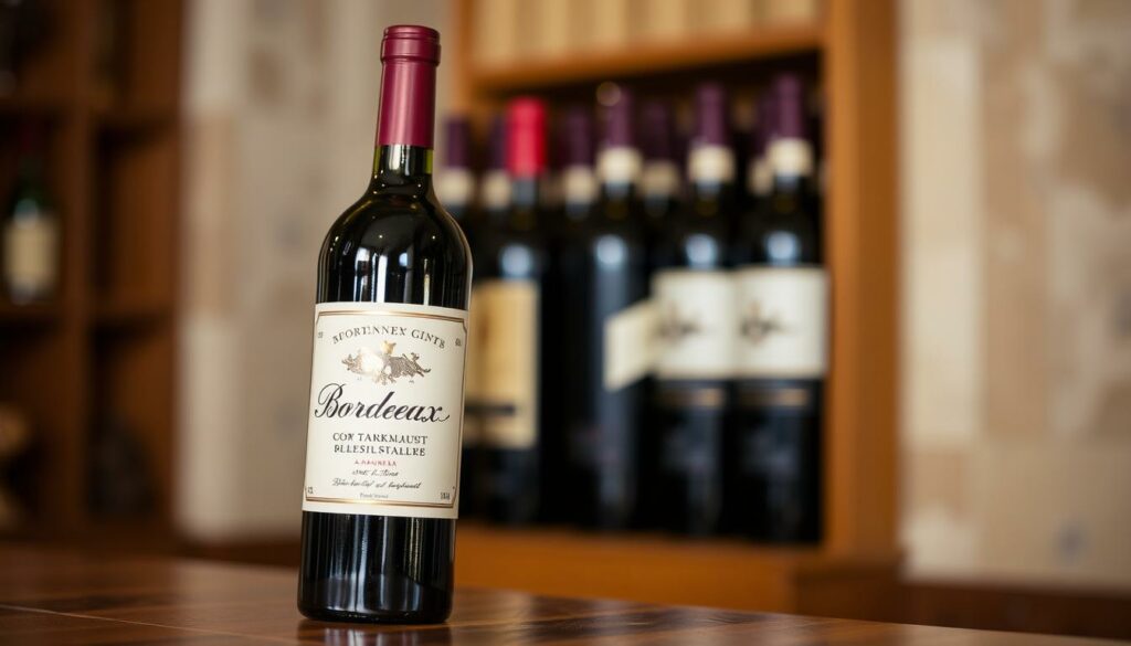 Bordeaux Cuvée Weinflasche mit Etikett