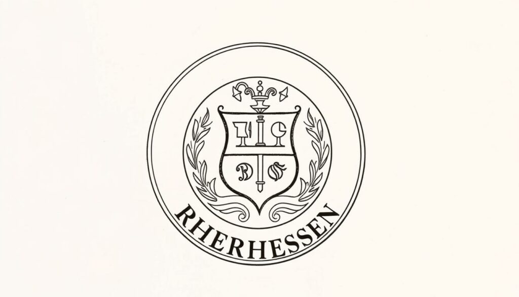 A distinguished crest set against a crisp, minimalist backdrop, casting a bold, symbolic presence. The iconic Rheinhessen seal, rendered in precise, black-and-white linework, with subtle pops of color highlighting intricate details. A timeless, elegant design that evokes the region's rich winemaking heritage and unwavering commitment to quality. Captured through a sharp, high-contrast lens, the image exudes a sense of refined sophistication, perfectly suited to illustrate the "Rheinhessens Gütesiegel und Auszeichnungen" section of the article. A distinguished crest set against a crisp, minimalist backdrop, casting a bold, symbolic presence. The iconic Rheinhessen seal, rendered in precise, black-and-white linework, with subtle pops of color highlighting intricate details. A timeless, elegant design that evokes the region's rich winemaking heritage and unwavering commitment to quality. Captured through a sharp, high-contrast lens, the image exudes a sense of refined sophistication, perfectly suited to illustrate the "Rheinhessens Gütesiegel und Auszeichnungen" section of the article.