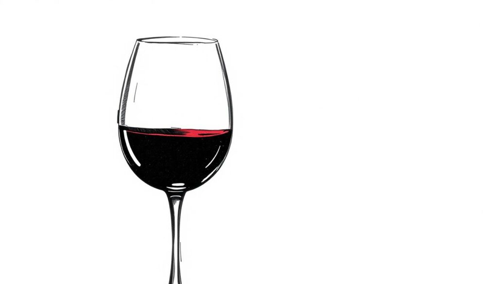 A hand-drawn, monochrome illustration depicting a wine glass against a minimalist, textured background. The glass is rendered in striking black and white, with a distinct focus on the temperature gauge or thermometer attached to the stem. The gauge's needle is slightly misaligned, indicating an error in the temperature reading. Subtle touches of color, such as a muted gradient or faint brush strokes, add depth and visual interest to the scene. The overall mood is one of simplicity and precision, drawing the viewer's attention to the critical importance of proper wine serving temperature. A hand-drawn, monochrome illustration depicting a wine glass against a minimalist, textured background. The glass is rendered in striking black and white, with a distinct focus on the temperature gauge or thermometer attached to the stem. The gauge's needle is slightly misaligned, indicating an error in the temperature reading. Subtle touches of color, such as a muted gradient or faint brush strokes, add depth and visual interest to the scene. The overall mood is one of simplicity and precision, drawing the viewer's attention to the critical importance of proper wine serving temperature.