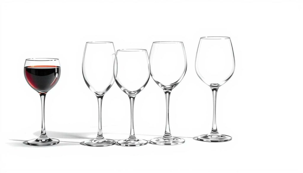 A sophisticated arrangement of glassware showcasing the distinct shapes and sizes of Schaumwein and dessert wine glasses. Meticulously rendered in a black and white pencil sketch style, with subtle pops of color accentuating the finer details. The glassware is positioned on a clean, minimalist surface, allowing the forms and proportions to take center stage. Soft, directional lighting casts gentle shadows, emphasizing the elegant contours and intricate features of each glass. The overall composition exudes an air of refined simplicity, inviting the viewer to appreciate the nuanced differences between these specialized wine vessels. A sophisticated arrangement of glassware showcasing the distinct shapes and sizes of Schaumwein and dessert wine glasses. Meticulously rendered in a black and white pencil sketch style, with subtle pops of color accentuating the finer details. The glassware is positioned on a clean, minimalist surface, allowing the forms and proportions to take center stage. Soft, directional lighting casts gentle shadows, emphasizing the elegant contours and intricate features of each glass. The overall composition exudes an air of refined simplicity, inviting the viewer to appreciate the nuanced differences between these specialized wine vessels.