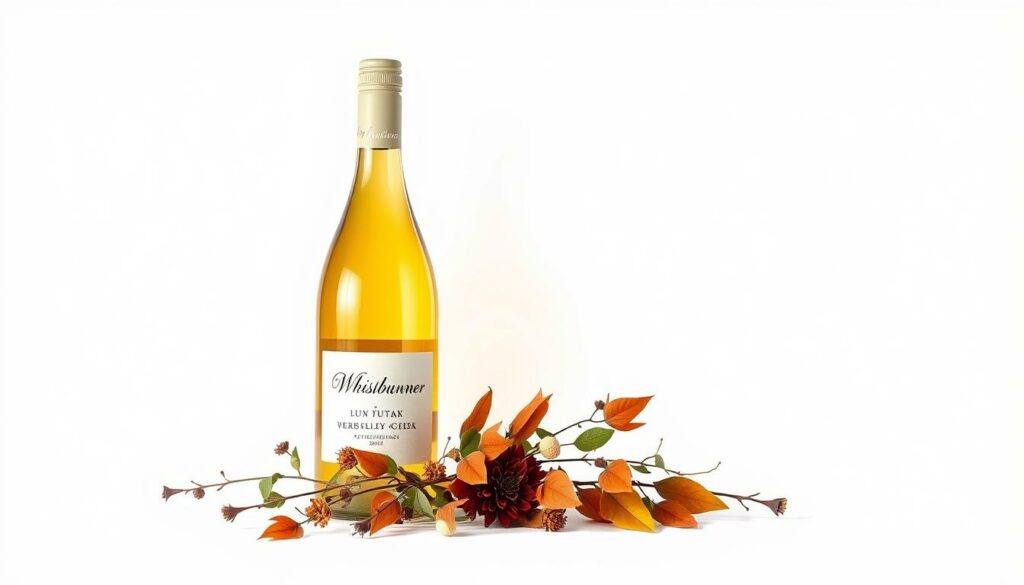 A well-lit still life showcase featuring a bottle of Weißburgunder wine, set against a clean white backdrop. The bottle's elegant shape and label design are prominently displayed, with subtle hints of color in the form of a seasonal flower or leaf arrangement in the foreground. The lighting is soft and diffused, accentuating the wine's clarity and highlighting its golden hues. The overall composition conveys a sense of quality, refinement, and thoughtful curation, inviting the viewer to explore the wine's potential food pairings and purchase considerations. A well-lit still life showcase featuring a bottle of Weißburgunder wine, set against a clean white backdrop. The bottle's elegant shape and label design are prominently displayed, with subtle hints of color in the form of a seasonal flower or leaf arrangement in the foreground. The lighting is soft and diffused, accentuating the wine's clarity and highlighting its golden hues. The overall composition conveys a sense of quality, refinement, and thoughtful curation, inviting the viewer to explore the wine's potential food pairings and purchase considerations.