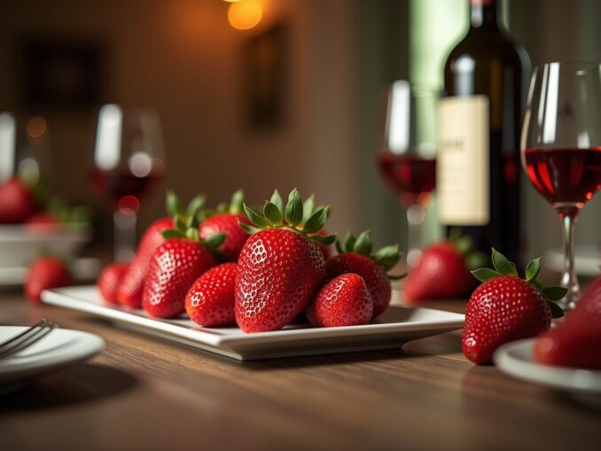 Wein zu Erdbeeren-Titel