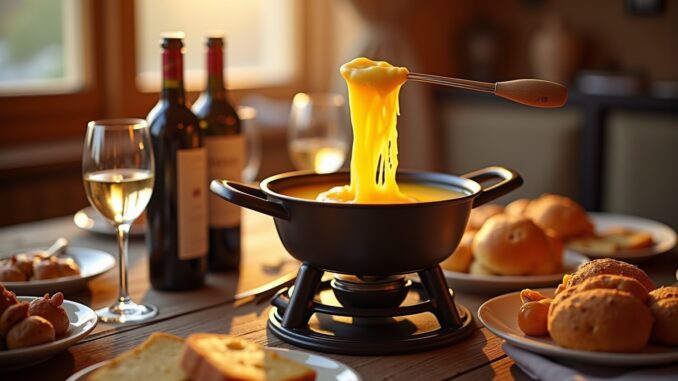 Wein zu Fondue-Titel