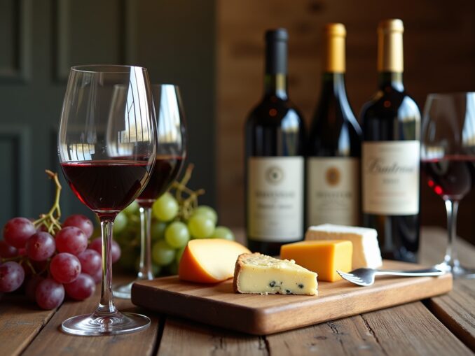 Wein zu Käseplatte-Titel