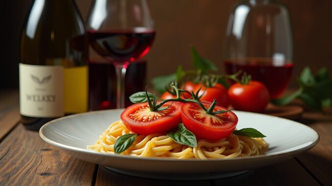 Wein zu Tomaten-Titel