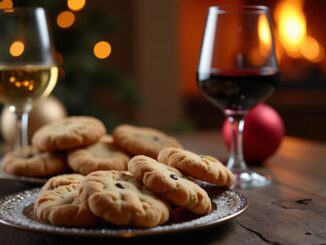 Wein zu Weihnachtsplätzchen-Titel