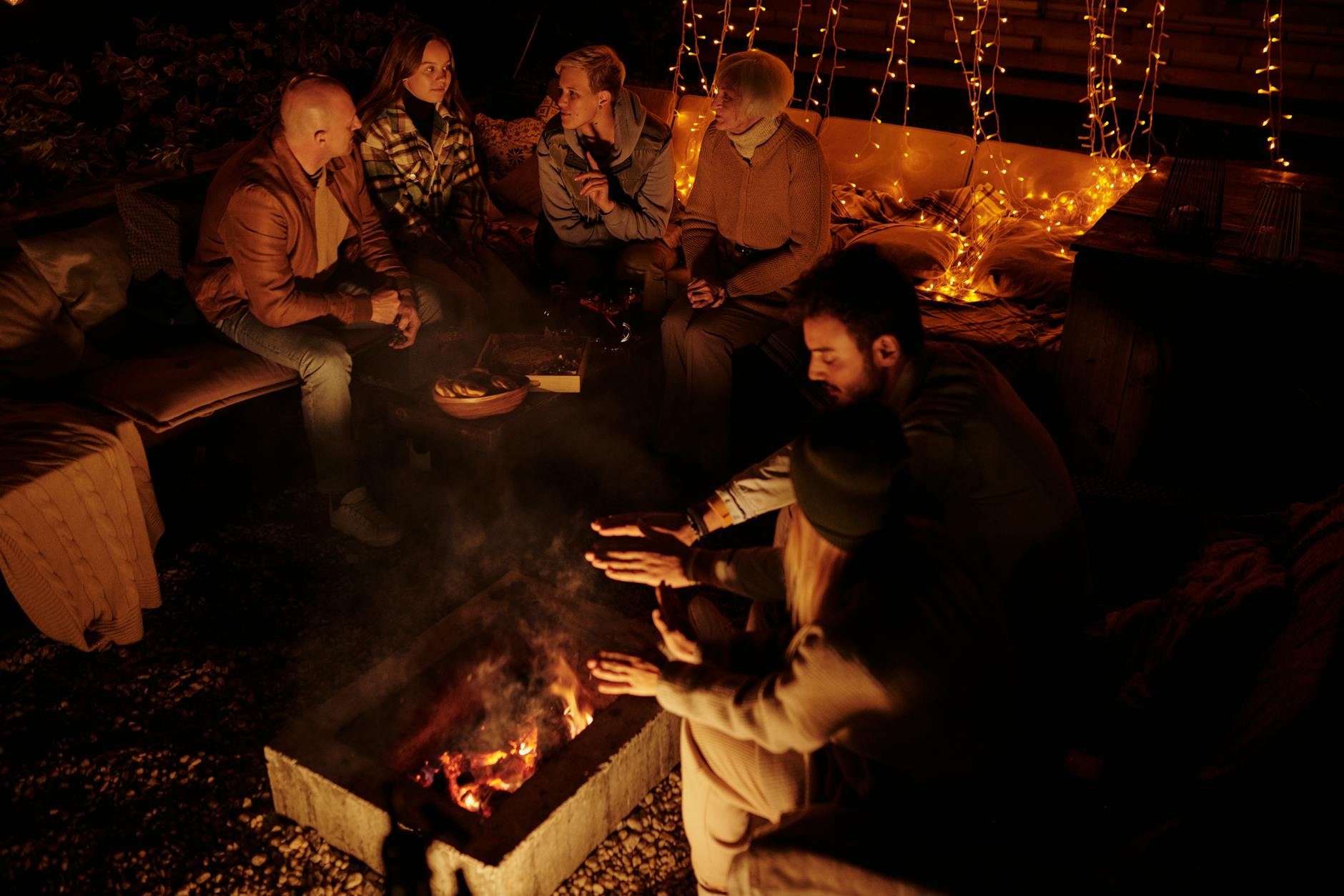 Feuerstelle Terrasse Detailansicht: Feuerstelle Terrasse