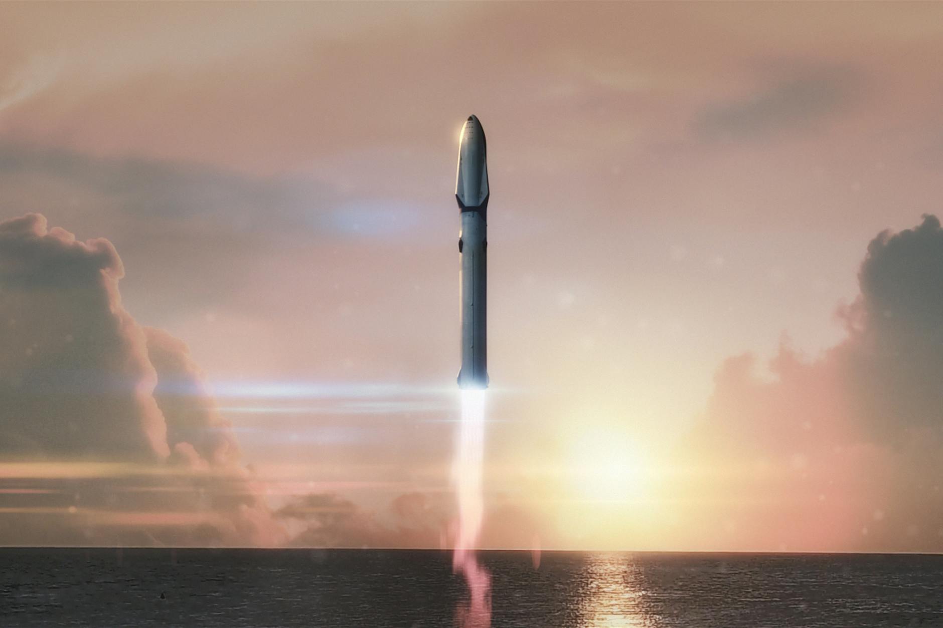 Illustration zu Spacex Starship Testflug