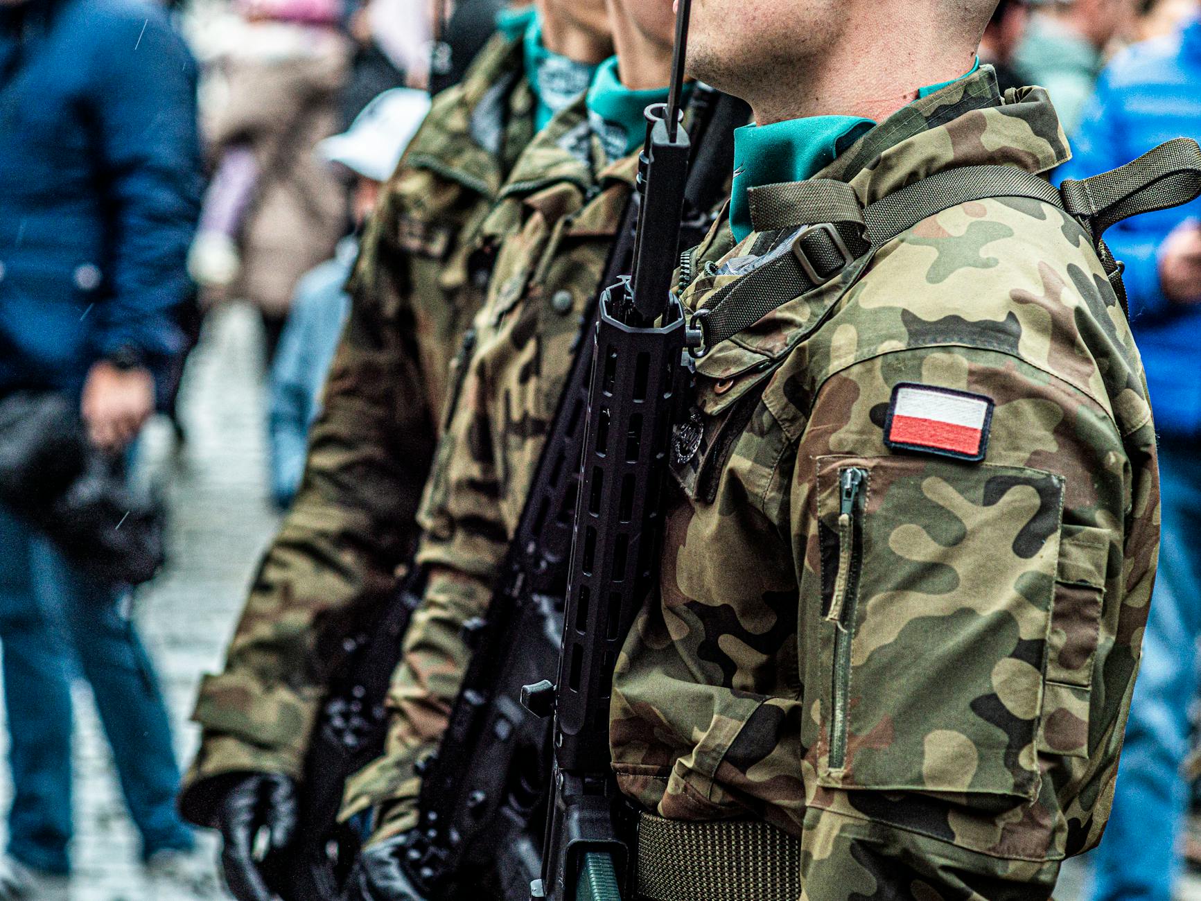 Trump Polen Soldaten Detailansicht: Trump Polen Soldaten
